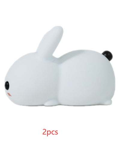 colorful rabbit silicone night light led