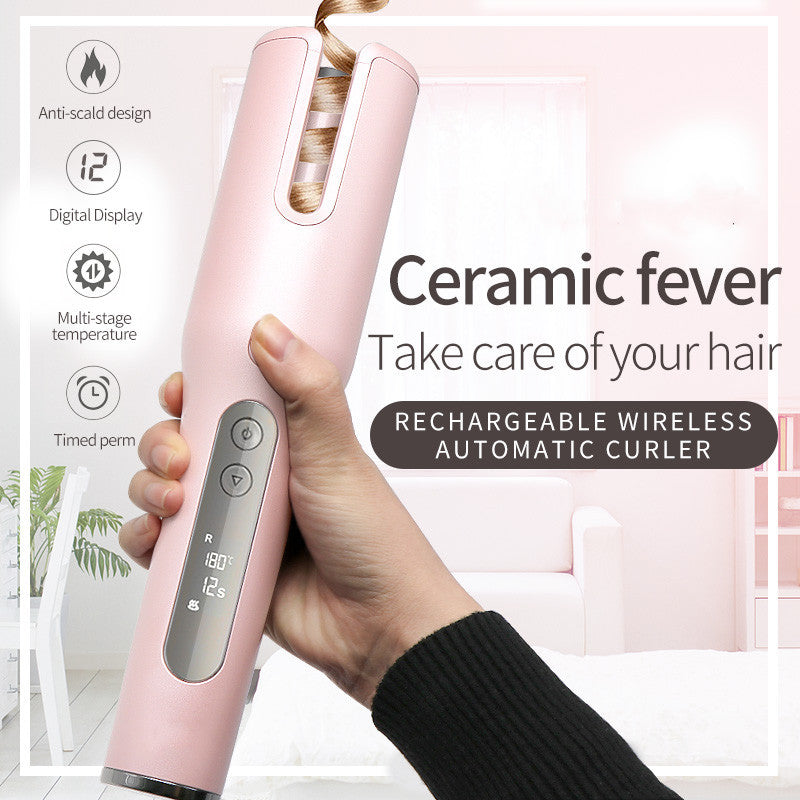 lcd screen ceramic heating anti-perm curler