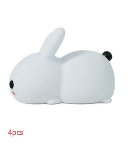 colorful rabbit silicone night light led