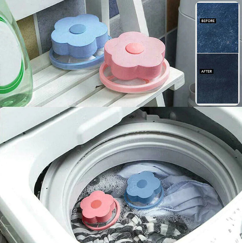 2 Pcs Floating Pet Fur Catcher Laundry Lint Pet Hair Remover