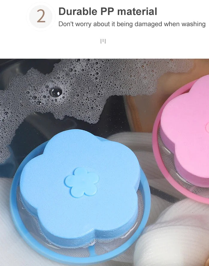 2 Pcs Floating Pet Fur Catcher Laundry Lint Pet Hair Remover