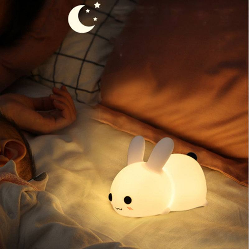 colorful rabbit silicone night light led